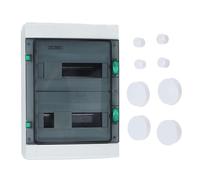 ANKROYU Caja de distribución eléctrica de 24 vías Caja de montaje en riel DIN con clasificación IP65 con cubierta transparente para uso comercial industrial en interiores y exterio