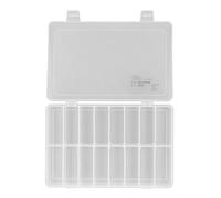 ANKROYU Caja de piezas de 16 compartimentos Divisor ajustable transparente Organizador de almacenamiento de plástico Contenedor para cuentas de joyería Aparejos de pesca Nueces Bat