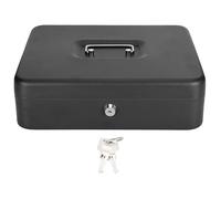 ANKROYU Caja de seguridad portátil con cerradura Bandeja escalonada Cajón para dinero Caja de almacenamiento segura 4 billetes 5 compartimentos para monedas para mercados de recaud