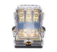 ANKROYU Caja de soporte para coche de 24V 60A, bloque de alto rendimiento 1 en 3 salidas con cubierta transparente para protección de circuito de Audio automotriz