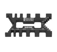 ANKROYU Calibrador de plantilla de de milano de aleación de aluminio de primera calidad con escalas imperiales métricas, herramienta de medición de altura para carpintería, sierra (Negro)