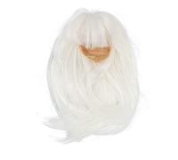 ANKROYU Camina de 1/6 muñeca de muñeca Long Rectivo Relajado Relato de muñeca Reemplazo de cabello para muñeca para 15.5 17 cm Circanferencia de cabecera Pelera de seda a alta temp (Blanco)