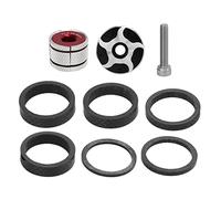 ANKROYU CANSUCC Premium Kit de espaciador de auriculares para bicicleta Tallo de aleación de aluminio Tapa superior Auriculares Expander Plug Set para 28,6mm Tenedor Tallo Mountain (Negro)