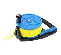 ANKROYU Carrete de Buceo Profesional con bobinador de Alambre Suave, línea de Nailon Duradera para Buceo en Cuevas, esnórquel, línea Amarilla de 83 m incluida. (Azul)