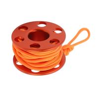 ANKROYU Carrete de Dedo de Buceo, Mini Carrete de aleación de Aluminio con línea de Nylon Oscuro, Carrete de Colgante de Buceo de Cuevas para la Pesca de Buceo técnico (Naranja)