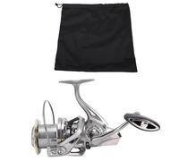 ANKROYU Carrete de Pesca Giratorio de Metal Profesional 6+1 rodamientos de Bolas de Alta Velocidad 4.8:1 Relación de Engranajes Construcción Totalmente metálica para Pesca de Carpa (9000)