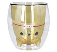 ANKROYU Cartoon Double Wall Mug 280ml Cute Mouse Design Heat Resistant High Borosilicate Glass Coffee Tea Cup Gift for Christmas Birthday Holiday Present (Tanque amarillo)