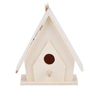 ANKROYU Casa para Pájaros Colgante De 4 Piezas, Mini Casa para Pájaros Colgante De Madera, Kit Anticuado para Pájaros De La Casa, Manualidades De Adorno De Jaula para Decoración De Patio De Jardín