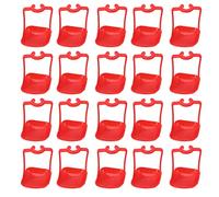 ANKROYU Cazas de Agua de Pollo a Prueba de óxido de Color Brillante Tazas automáticas para Beber para pájaros avícolas Conejos pequeños Materiales de PP 20pcs Tamaño del Conjunto 7.3 x (Rojo)