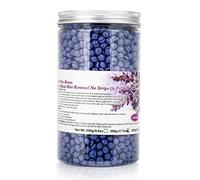 ANKROYU Cera depilatoria dura en perlas, kit de depilación con 4 sabores, cuidado suave de la piel, vello de bikini, piernas y axilas para mujeres y hombres, 500 g, lavanda, chocol (Lavanda)