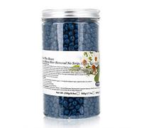 ANKROYU Cera depilatoria dura en perlas, kit de depilación con 4 sabores, cuidado suave de la piel, vello de bikini, piernas y axilas para mujeres y hombres, 500 g, lavanda, chocol (Manzanilla)