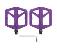 ANKROYU Ciclo Pedal Fibra de nylon Pedal de plataforma plana Anti Slip Road Pedales de bicicleta de montaña Tamaño agrandado Durante 2 paquete con rodamientos (Púrpura)