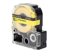ANKROYU Cinta de etiquetas de 18 mm PET Durable Resistente al alcohol Suministros para la fabricación de etiquetas para impresoras de etiquetas King Jim SR230C SR530C SR550C y LW S