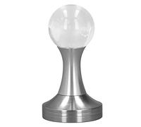 ANKROYU Coffee Tamper Crystal Ball Stainless Steel Coffee Hand Tamper Coffee Powder Hammer Tool Silver Premium Food Grade 304 Stainless Steel Ergonomic Design for Baristas Home Kit (58 mm)