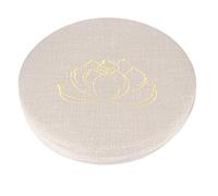 ANKROYU Cojín Redondo de Lino, Esterilla de Yoga Suave y Gruesa para meditación, Ceremonia del té Zen, cojín para Asiento en el hogar, balcón, diseño Manual Lavable, 40 x 40 x 6 cm (Diámetro 40 cm