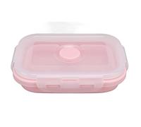 ANKROYU Collapsible Silicone Food Storage Container Microwave Safe Box Eco Friendly Lunch Box for Office School Meal Prep Reheating Leftovers Vegetables Fruits Snacks 1 Pack (800 ml)