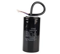 ANKROYU Condensador de arranque de motor CD60 450V 300uf Condensador de película de alto rendimiento Diseño de doble pin Construcción de plástico resistente para bombas de agua Mot