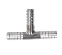ANKROYU Conector de manguera resistente de acero inoxidable con forma de T de 3 vías para transmisión de Gas líquido, repuesto de maquinaria de elaboración de cerveza de 8mm de diá