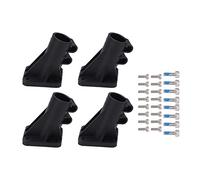 ANKROYU Conector fijo de tres canales, ligero y duradero, para juntas de tubos de nailon, accesorios para drones de protección de plantas, color negro, 20mm, 4 Uds.