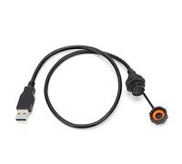 ANKROYU Conector USB Tipo C Hembra a USB 3.0 Macho Resistente al Agua con Toma de Cable Clasificación IP68 para Equipos Exteriores Máquinas industriales Dispositivos IoT Material t (0.khm)