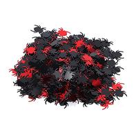 ANKROYU Confeti de Halloween, forma Horrible, decoraciones de fiesta de miedo de PVC de múltiples formas para fiestas de Halloween, decoraciones DIY de vacaciones, 60g (Araña negra + araña roja)