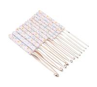 ANKROYU Conjunto de ganchos de crochet 12 tamaños Manejo ergonómico Agujas de aluminio para tejer crocheting principiantes Crafters Mothers Day Gift Hilado Arte de hilo