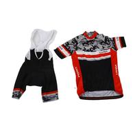 ANKROYU Conjunto de Maillot de Ciclismo para Hombre Camisa de Manga Corta Transpirable de Secado rápido con Pantalones Cortos con Tirantes Acolchados Equipo para Montar en Bicicleta Tiras (Metro)