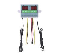 ANKROYU Controlador de Doble Temperatura, termostato electrónico ABS, termostato Digital Resistente al Agua con Almacenamiento de Datos, Interruptor de Control de Temperatura para (Dc24v)