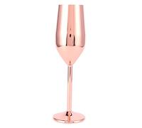 ANKROYU Copla de Copa de champán de Acero Inoxidable 200 ml de Copa de Beber Espejo Pulido Base Granada Diseño Elegante para el Banquete de la Boda del Bar Picnic Uso al Aire Libre (Cobre Chapado)
