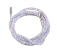 ANKROYU Cordillera de cordón redondo brillante de 138 cm Mal de metal Mesh Drawantping para sudaderas Pantalones de chándal Versátiles adolescentes Adultos Estilo moderno (Malla blanca con