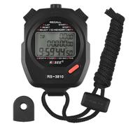 ANKROYU Cronómetro deportivo profesional con 100 registros de memoria Temporizador digital Pantalla grande y clara de 3 líneas para entrenamiento atlético y sesiones de entrenamien (10 memoria)