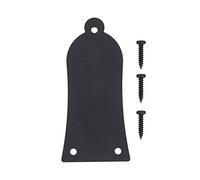 ANKROYU Cubierta de varilla de armadura de metal de 3 orificios Pieza de repuesto para bajo de guitarra resistente Construcción de hierro duradera Acabado liso para guitarras y baj (Negra)