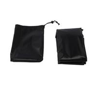 ANKROYU Cubierta IBC Tote 1000L resistente al agua UV resistente a la tela de oxford cubierta del tanque de agua con cordero para el jardín de la granja al aire libre Uso de 120x10 (Negro)