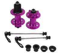 ANKROYU CUBO DE BIKE CONJUNTO SET RÁPIDO DE VITHTA DE VOLADA DE 32 AGUJOS CUBLO DE FRENO DE DISCO 6 PAWLS 72 HOS Freehub System para montaña Bike Front 9x100mm 15x100 mm trasero 1 (Violeta)