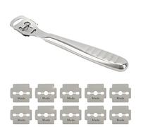 ANKROYU Cuchillo profesional para cortar cuero, hoja afilada de acero inoxidable resistente con mango antideslizante, herramienta de adelgazamiento de cuero para cinturón, bolso, m