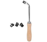 ANKROYU Cuchillo ranurador profesional para ranurar, herramienta ranuradora de piso resistente con 3 cuchillas de repuesto para instalación de piso de madera de plástico PVC, mango