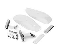 ANKROYU Deflector de Viento Manual para Motocicleta, Protectores de Viento Manual para Motocicleta, 10mm/0,4 Pulgadas, Protector Universal de Mano para Motocicleta, Protector Deflector(Transparente)
