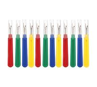 ANKROYU Destripador de costuras 12 piezas de acero inoxidable mango ergonómico herramienta removedor de hilo para coser bordado acolchado manualidades plástico multicolor conjunto