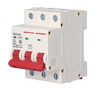 ANKROYU Disyuntor en miniatura de 3 polos 400 V CA Montaje en carril DIN DZ47 63 con cubierta de PC para el hogar Oficina Protección eléctrica Interruptor de seguridad contra corto (mi hermano)