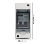 ANKROYU Disyuntor en miniatura de CC 2P 63A IP65 Aislador de interruptor de desconexión solar para solar fotovoltaico DC 12V 400V AC 90 400V con kit de accesorios
