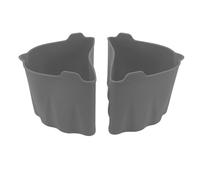 ANKROYU Divisor de cocción lenta Divisor Silicone Cook Pot protector Accesorio de cocina reutilizable para reuniones familiares Restaurante 6 7qt 2pcs (Gris)