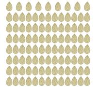 ANKROYU Earring Pendant DIY PU Leather Sequin Ornament 100Pcs Drop Shape Perforated Jewelry Making Supplies for Handmade Earrings Accessories (Oro)