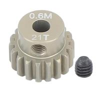 ANKROYU Engranaje de piñón M 0.6 Engranaje de motor de aleación de aluminio premium para un automóvil de rastreador 1/8 1/10 RC Universal con un eje de 3.175 mm de rendimiento suav (21T)