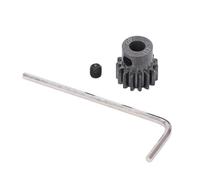 ANKROYU Engranaje de piñón metálico de 15T 0.8Mod de alto rendimiento para motor de acero, compatible con coches RC Granite Big Rock a escala 1/10, diámetro del eje de 5 mm, color