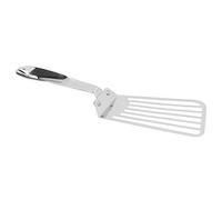 ANKROYU Espátula Ranurada De Acero Inoxidable Para Rebanadas De Pescado Y Carne, Antideslizante, Con Mango Ergonómico Y Cabezal Filtrante