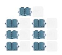 ANKROYU Estante para fregona, gancho para baño, colgador para escoba, adhesivo fuerte, sin perforación, organizador colgante para baño, hogar, azul purpúreo, 7,5 x 7,5 cm, 7 piezas