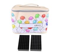 ANKROYU Estuche para marcadores 120 Soportes de Almacenamiento Organizador de Suministros de Arte de Gran Capacidad de Cuero PU de Primera Calidad con asa para Artistas, Estudiante