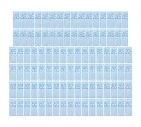 ANKROYU Etiqueta de cuero Pu Accesorios de costura de bricolaje a mano 100pcs Color de pájaro suave 4 Etiquetas para la nave para la billetera Material de fibra súper fibra 2x5cm (Azul cielo)