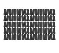 ANKROYU Etiquetas de crochet de cuero PU premium de 100 piezas Etiquetas de costura para artesanías hechas a mano Bolsas de ropa de bricolaje Hats Home Textiles 4.5x1.2cm Vistolerí (negro)