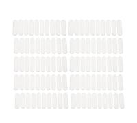 ANKROYU Etiquetas de crochet de cuero PU premium de 100 piezas Etiquetas de costura para artesanías hechas a mano Bolsas de ropa de bricolaje Hats Home Textiles 4.5x1.2cm Vistolerí (Blanco)
